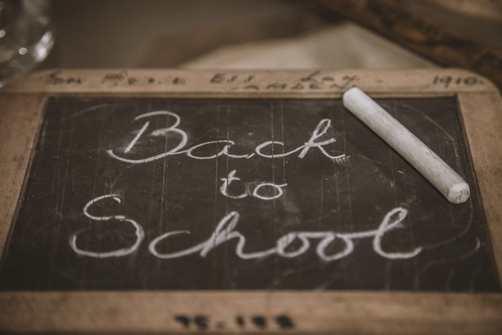 Back to school chalkboard