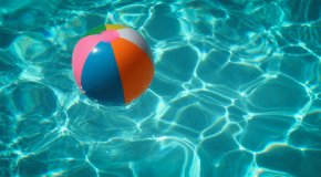 pool and beach ball
