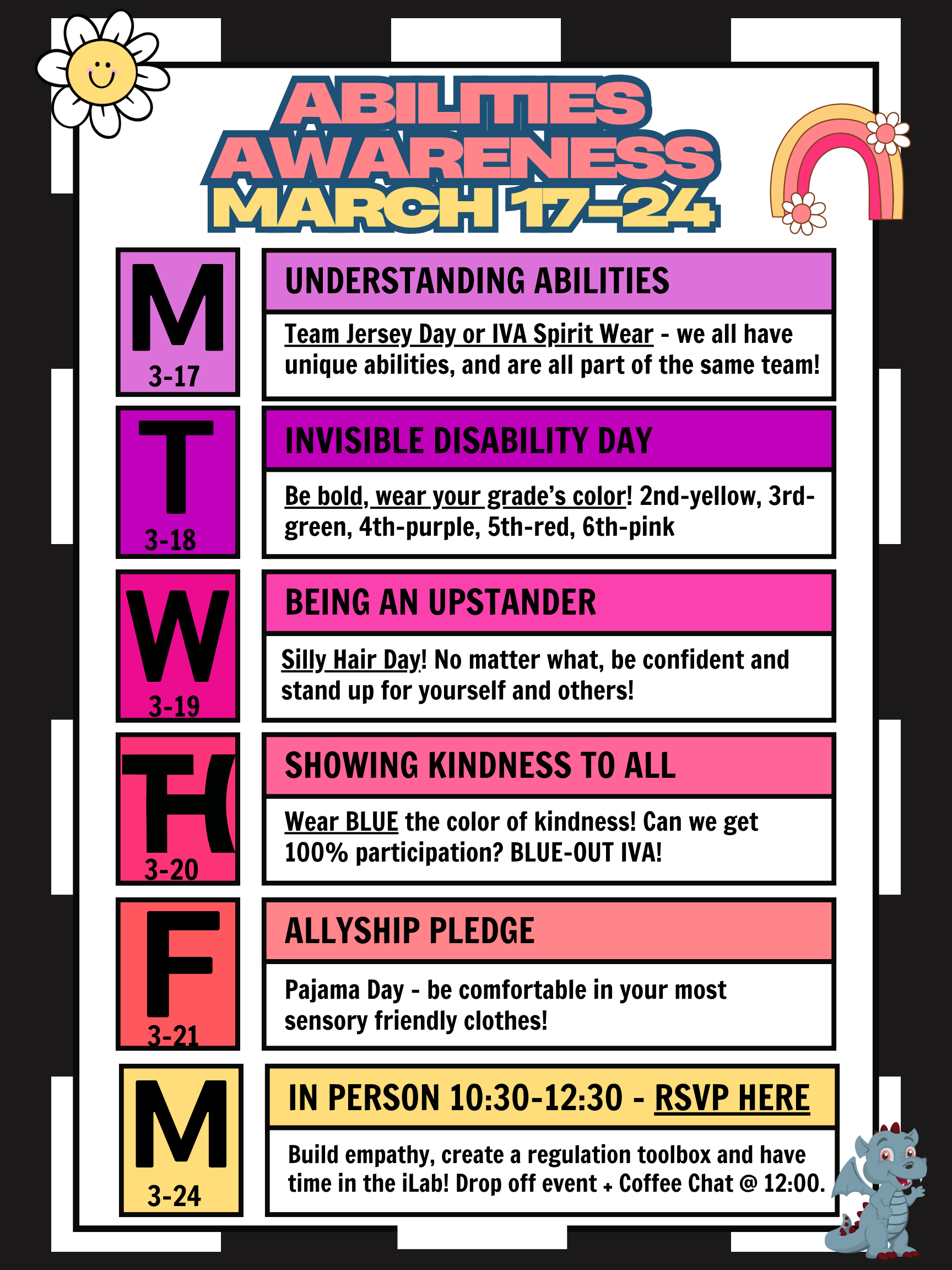 abilities awareness schedule